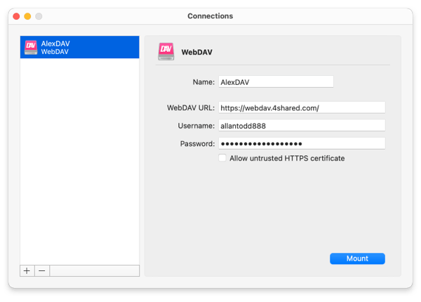 third party webdav client for mac